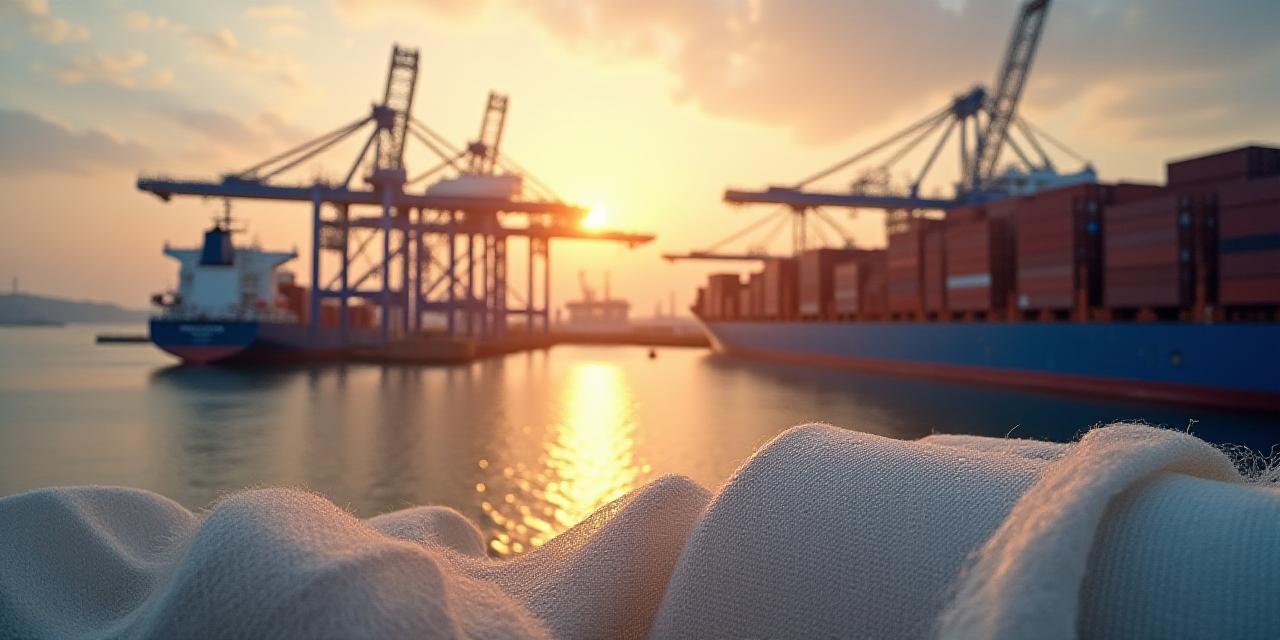 Global shipping and textile logistics showing complexity and movement