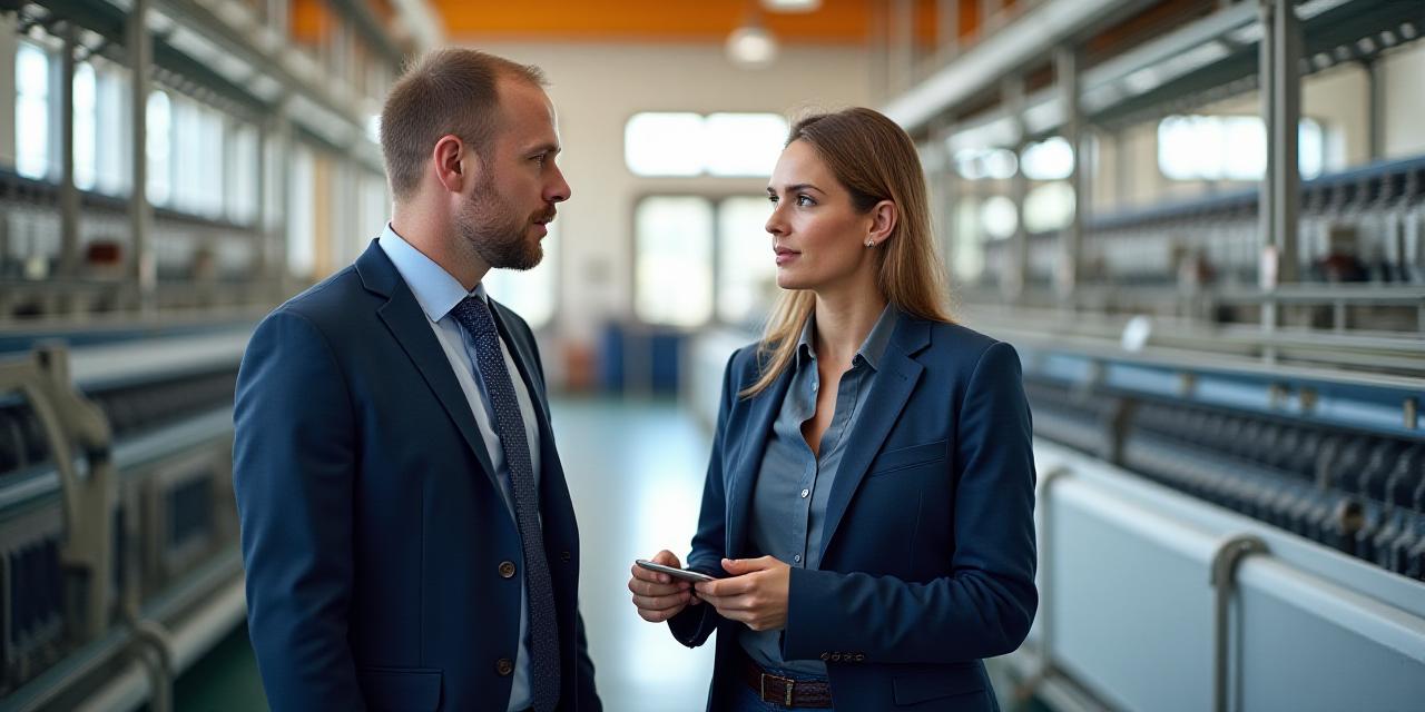 Professional textile factory consultation session