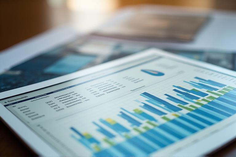 Financial analyst reviewing textile production metrics